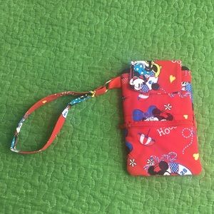 Handsewn Minnie Disney wallet clutch wristlet